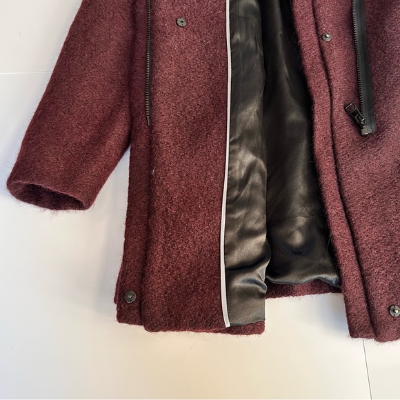 Andrew Marc Wool Blend Burgundy Winter Jacket | Size S - Picture 5 of 11